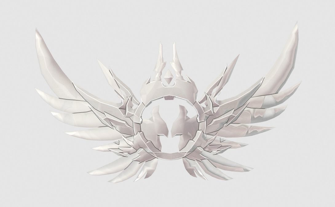 Futuristic Wing Low-poly 3D model_2