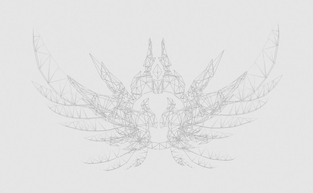 Futuristic Wing Low-poly 3D model_10