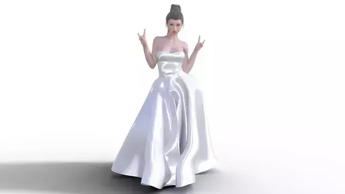 Dress pack 101 to 200 Zprj OBJ Low-poly 3D model