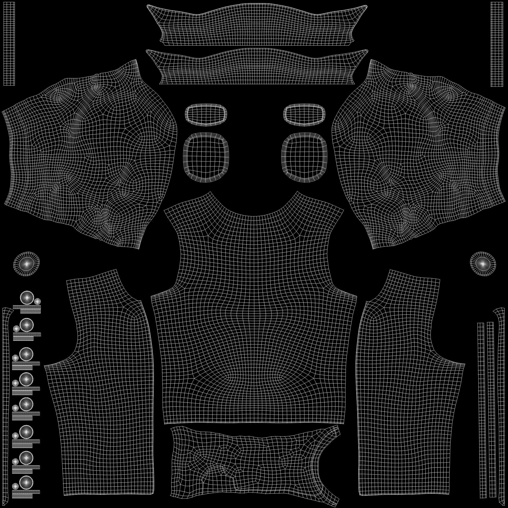 Mens Open Front Denim Jacket With TShirt Low-poly 3D model_12