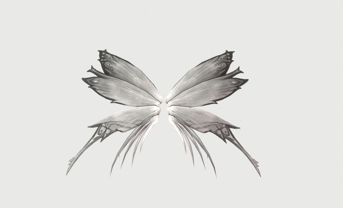 Butterfly Wing Low-poly 3D model_3