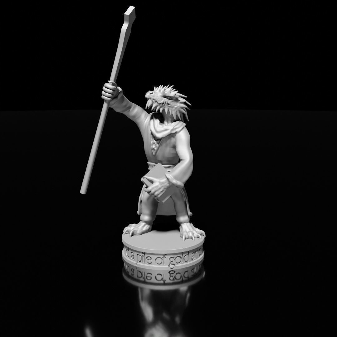 Reptilian Humanoids miniature set 3D print model_3