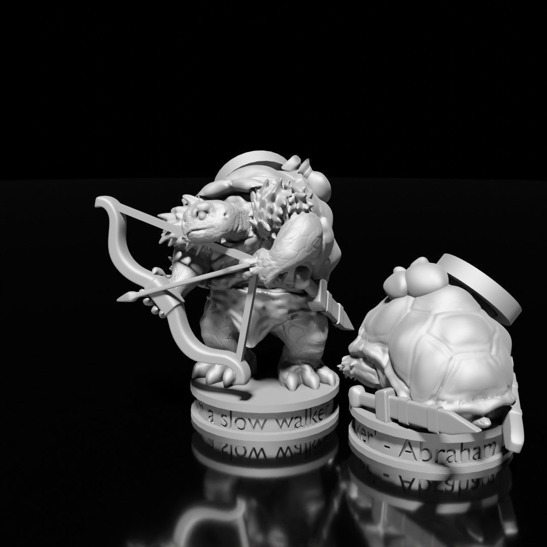 Reptilian Humanoids miniature set 3D print model_7
