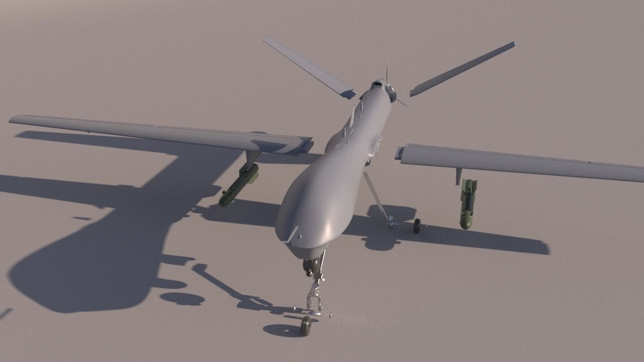 Predator UAV for 3Dprint 3D print model_5