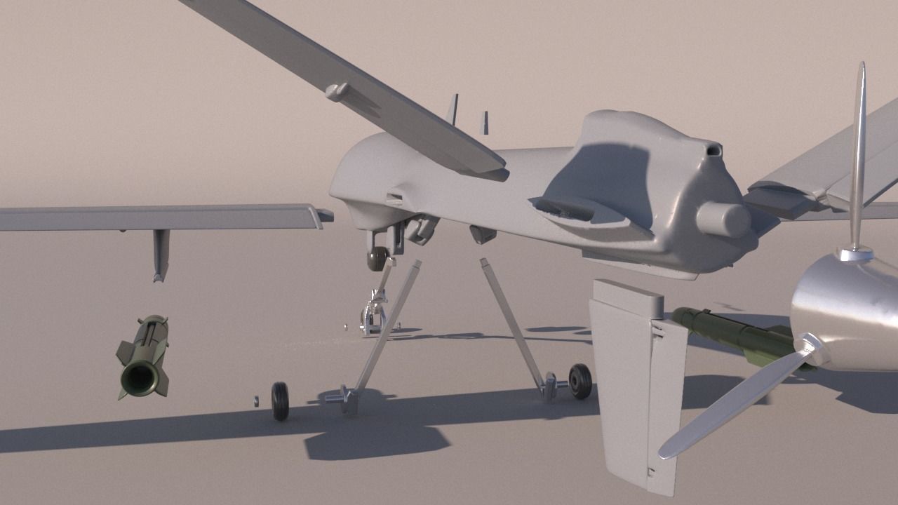 Predator UAV for 3Dprint 3D print model_1