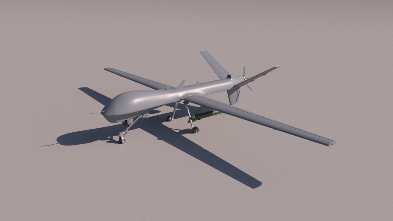 Predator UAV for 3Dprint 3D print model_2