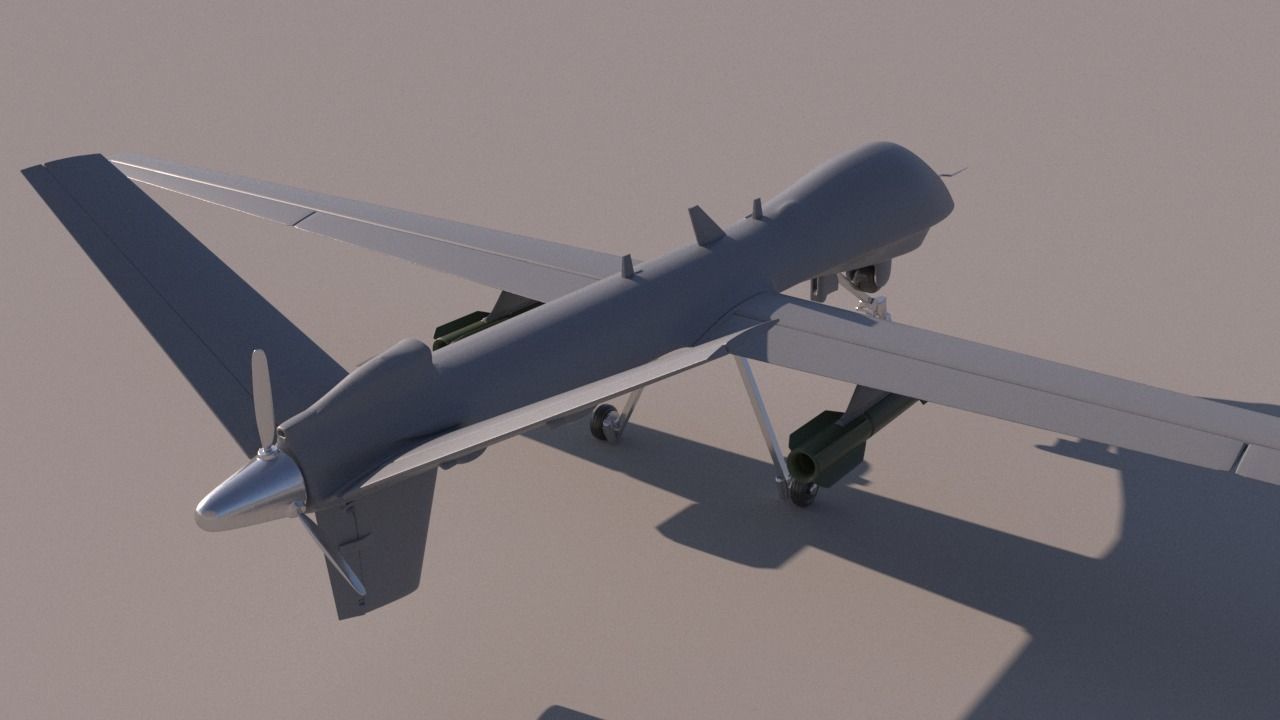 Predator UAV for 3Dprint 3D print model_3