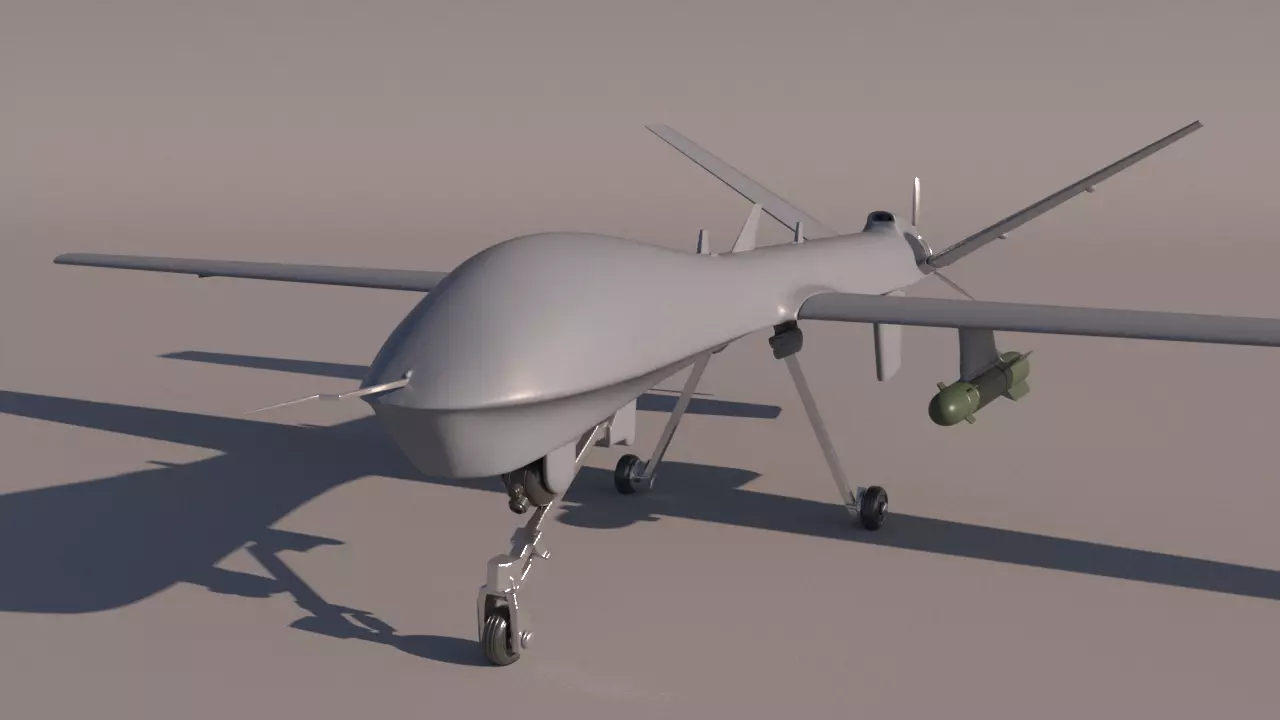 Predator UAV for 3Dprint 3D print model_0