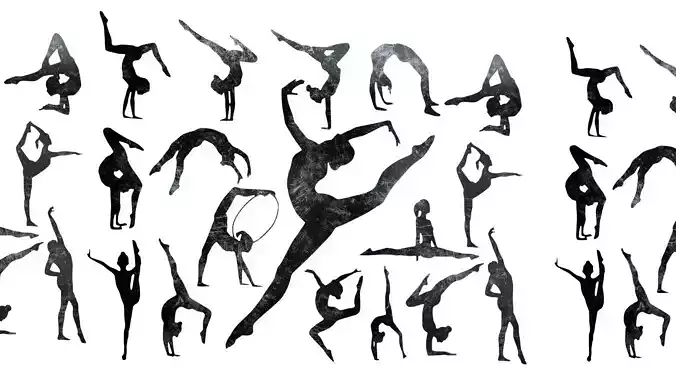 Gymnastics Silhouette Symbol