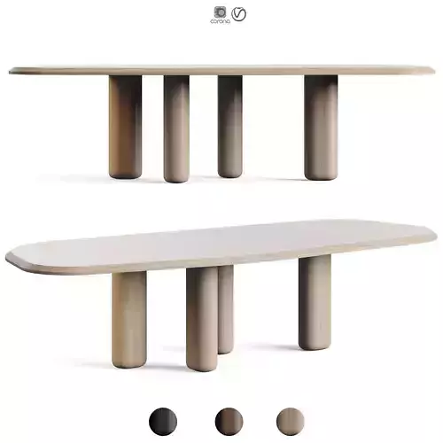 Collection Particuliere ROUGH Dining Table Low-poly 3D model
