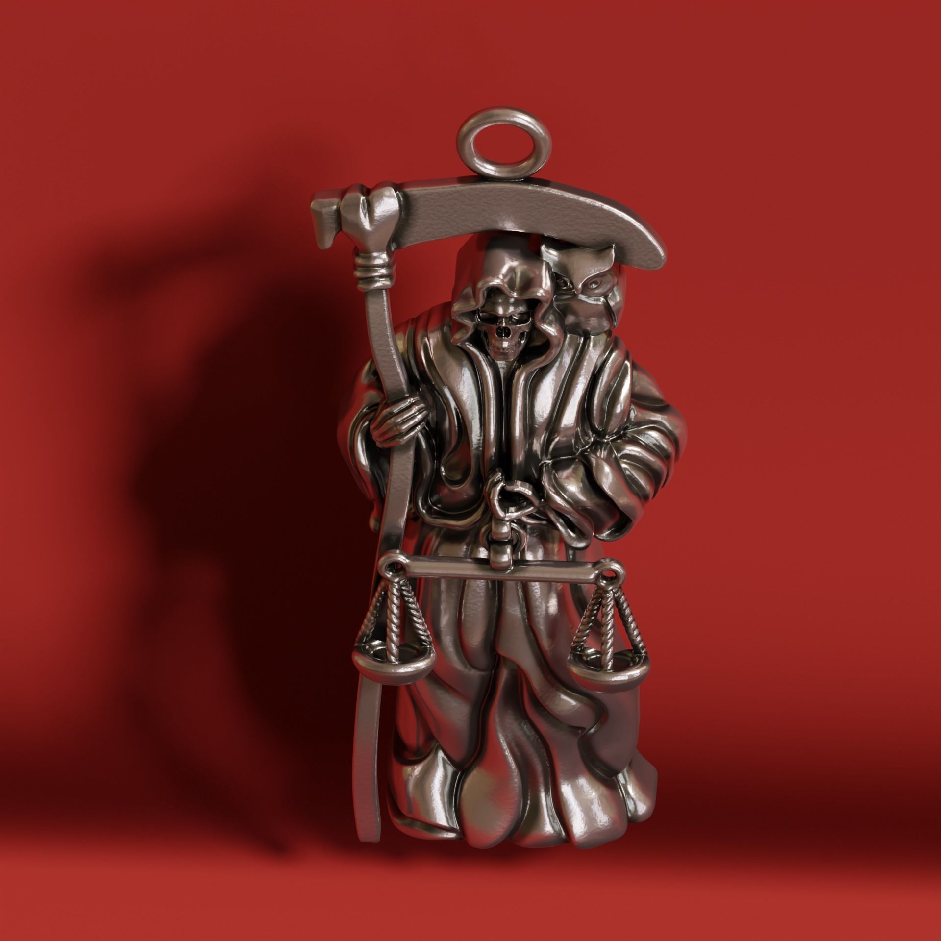 Holy Death Pendant 3D print model_2