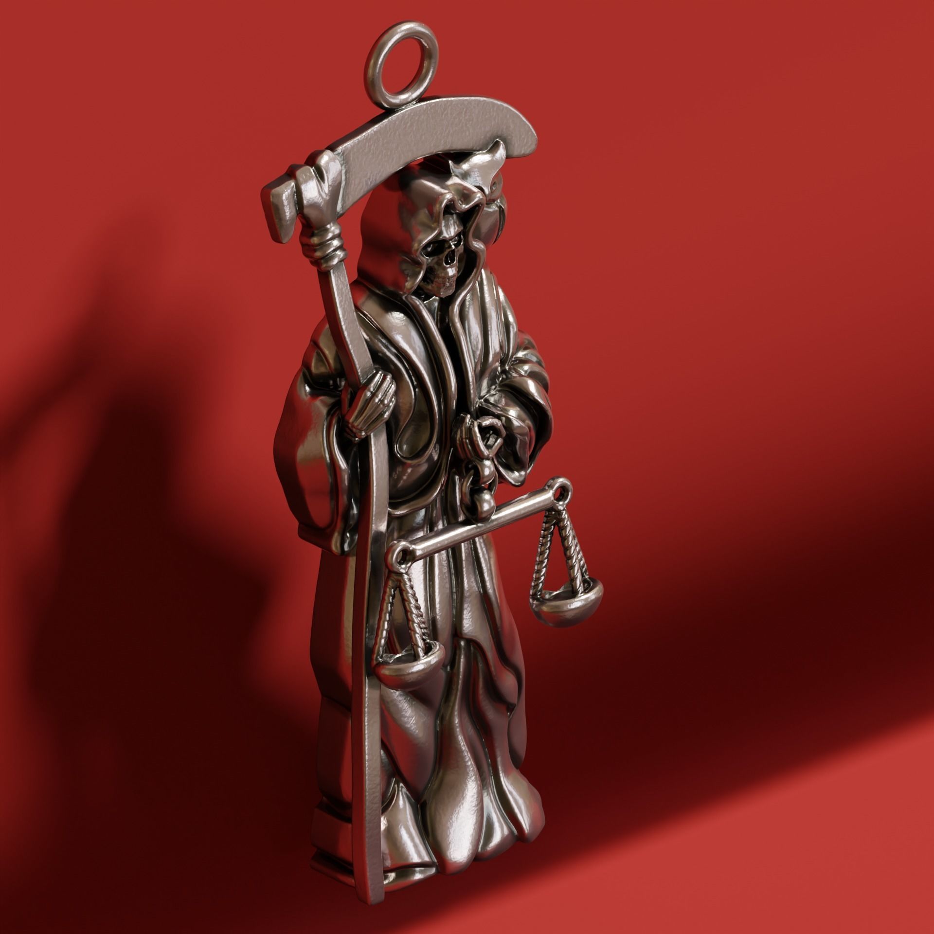 Holy Death Pendant 3D print model_1