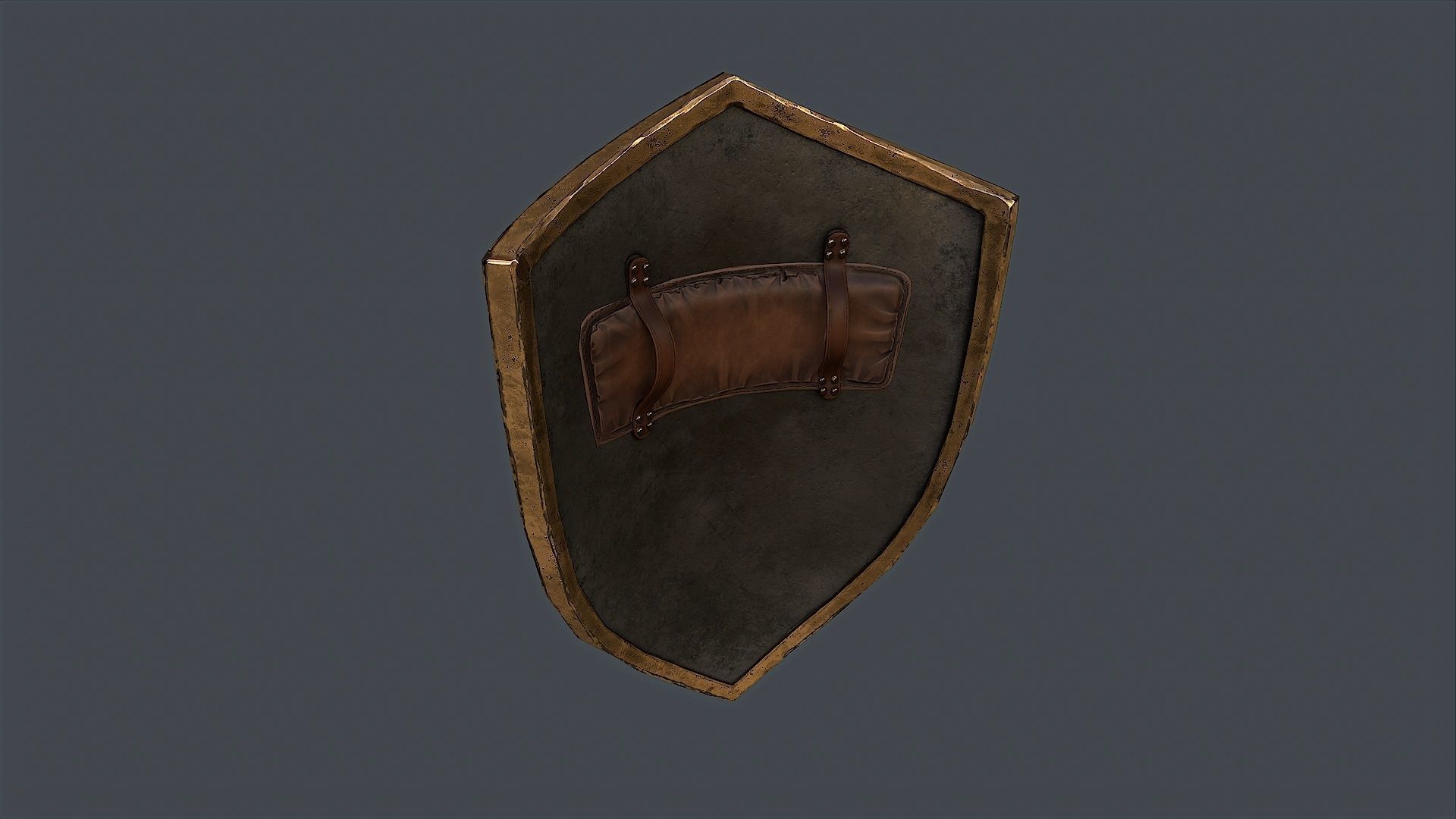 King Shield PBR Low-poly 3D model_3