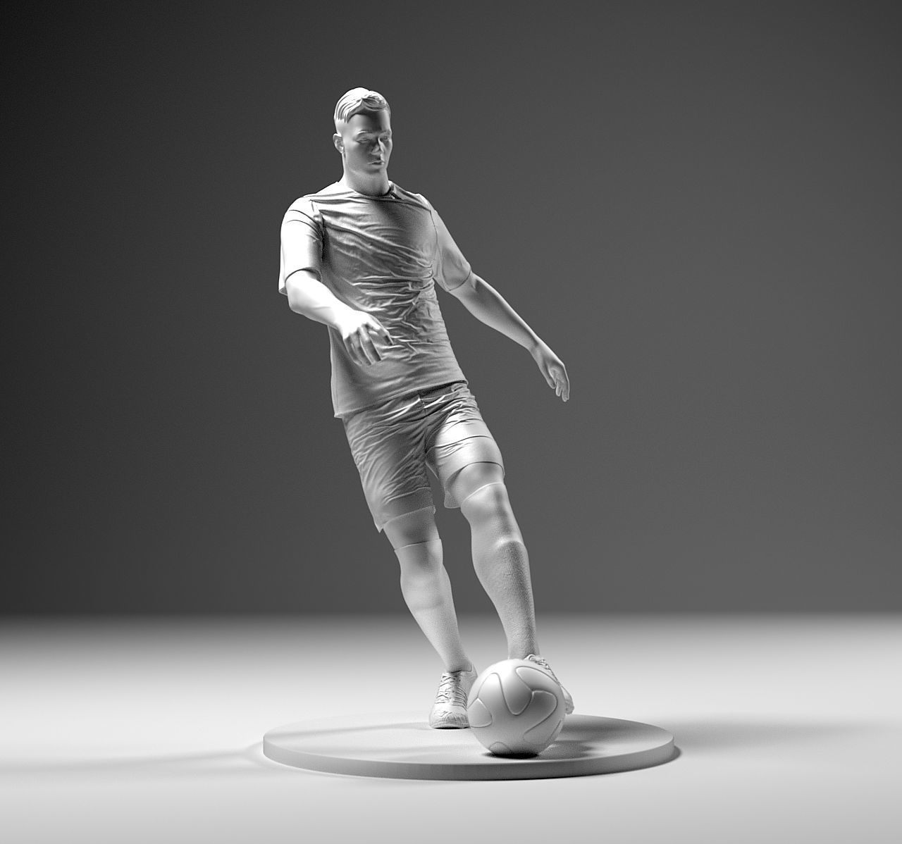 Footballer 04 Footstrike 01 Stl 3D print model_2