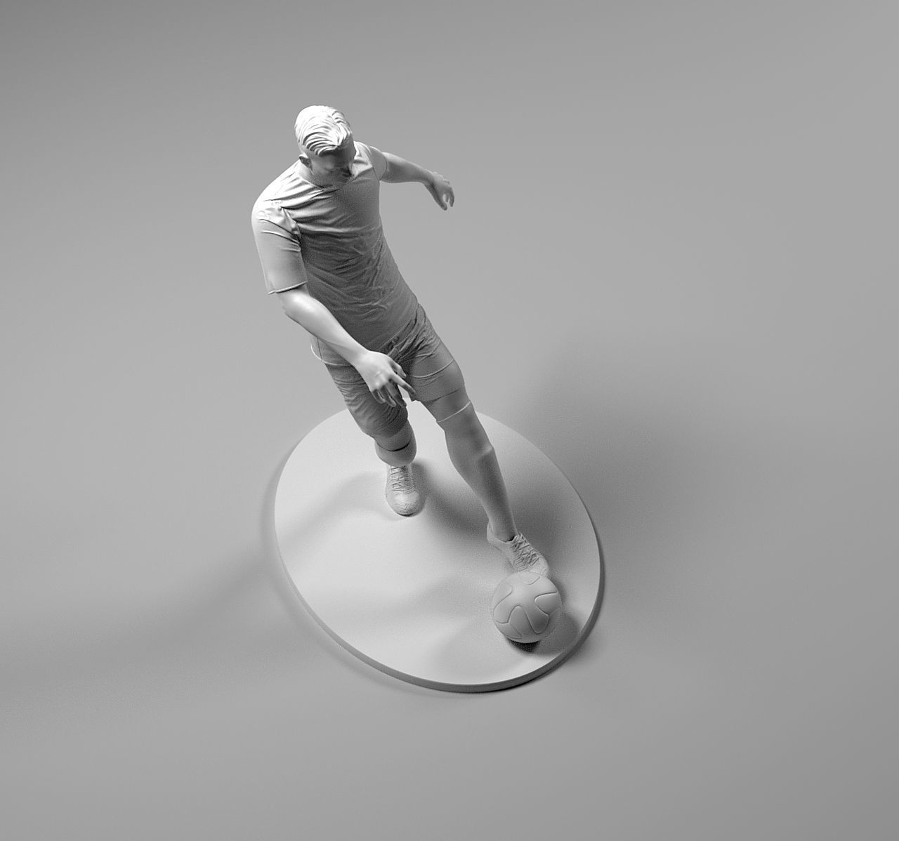 Footballer 04 Footstrike 01 Stl 3D print model_7