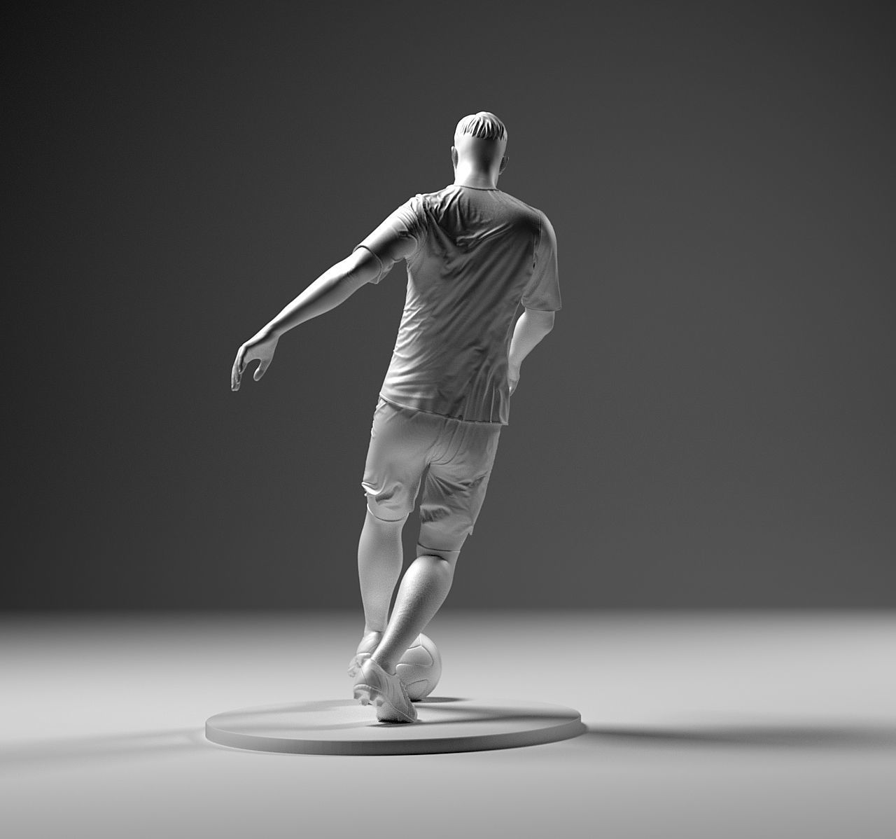 Footballer 04 Footstrike 01 Stl 3D print model_5