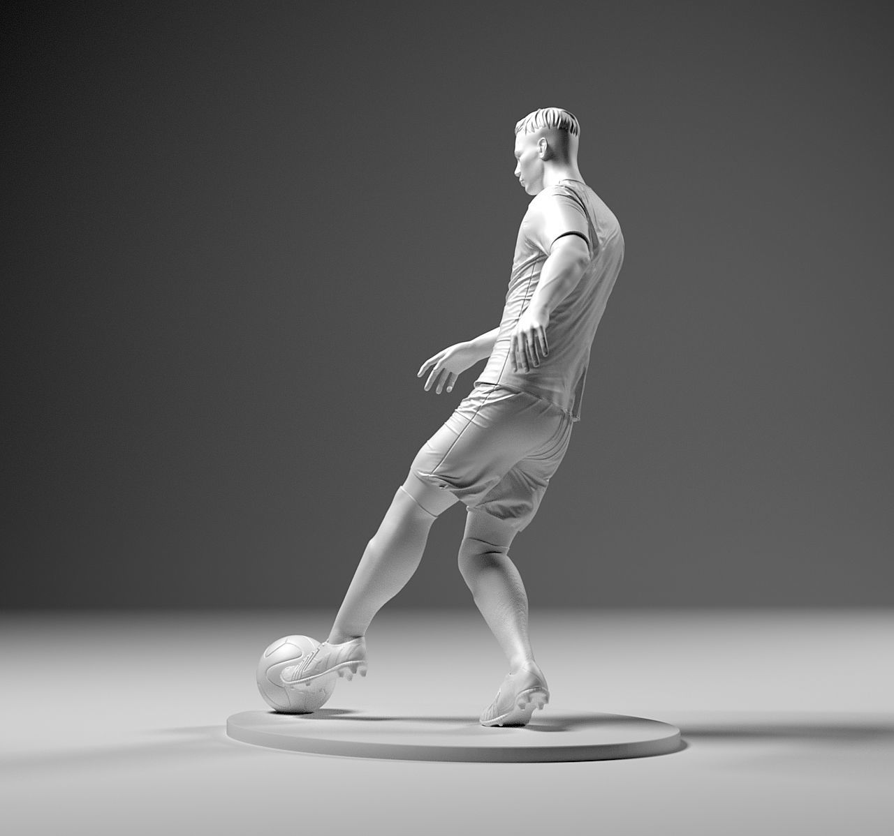 Footballer 04 Footstrike 01 Stl 3D print model_4
