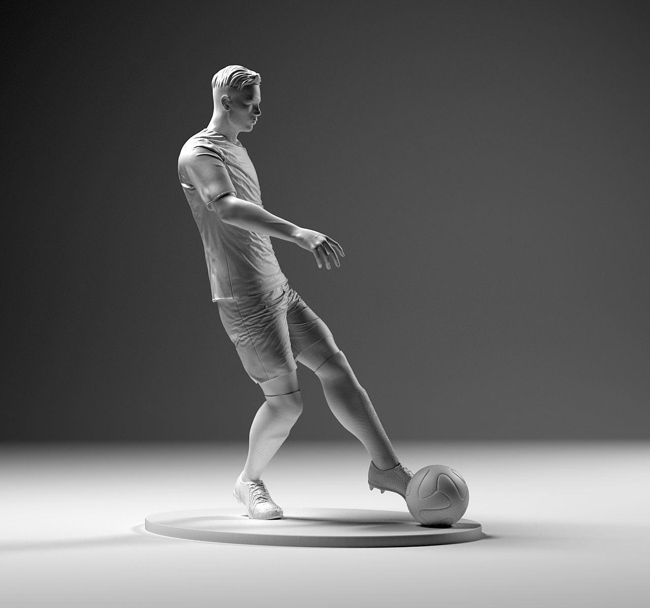 Footballer 04 Footstrike 01 Stl 3D print model_1
