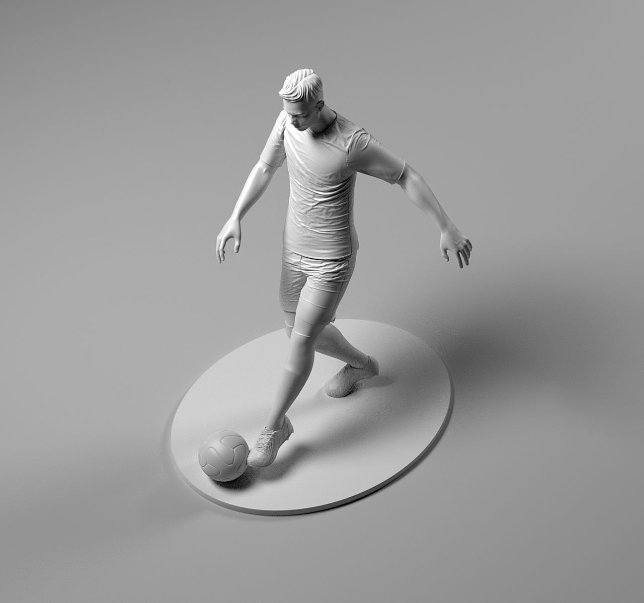 Footballer 04 Footstrike 01 Stl 3D print model_8