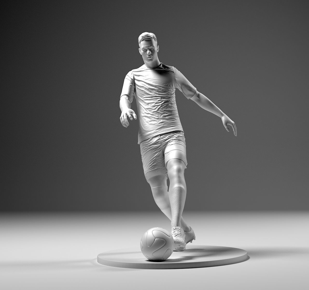 Footballer 04 Footstrike 01 Stl 3D print model_3