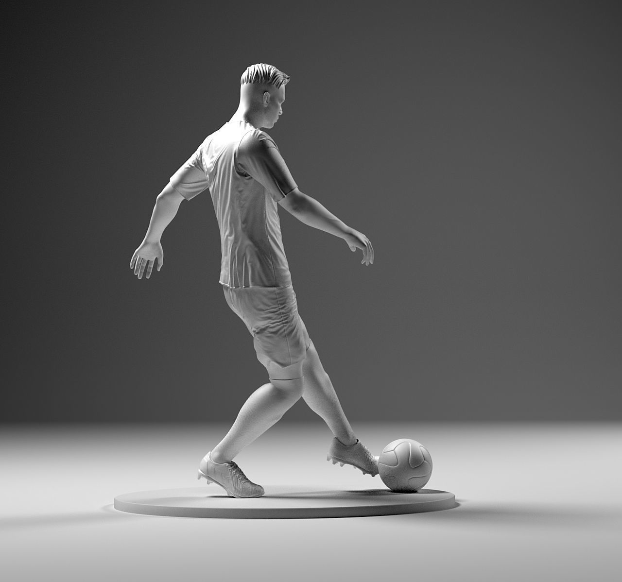 Footballer 04 Footstrike 01 Stl 3D print model_6