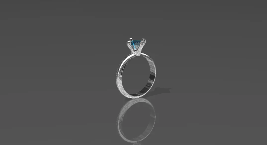 1 ct 4 claw solitaire rings with extra 4 prong setting mount 3D print model