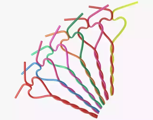 Heart Shaped Plastic Couple Straw