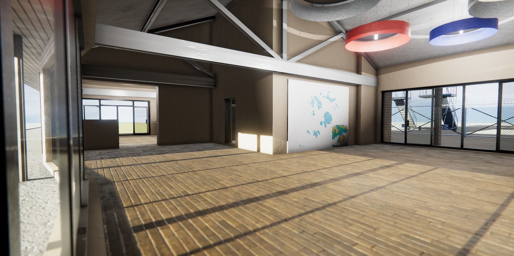  Airport Terminal Low-poly 3D model_3