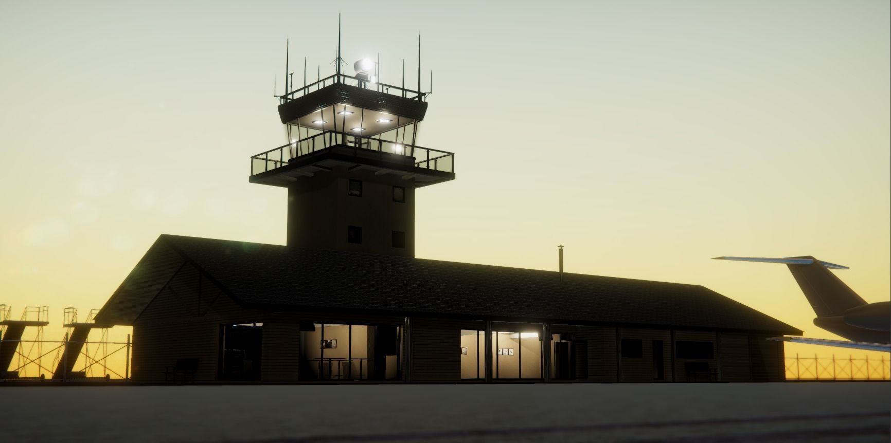  Airport Terminal Low-poly 3D model_5