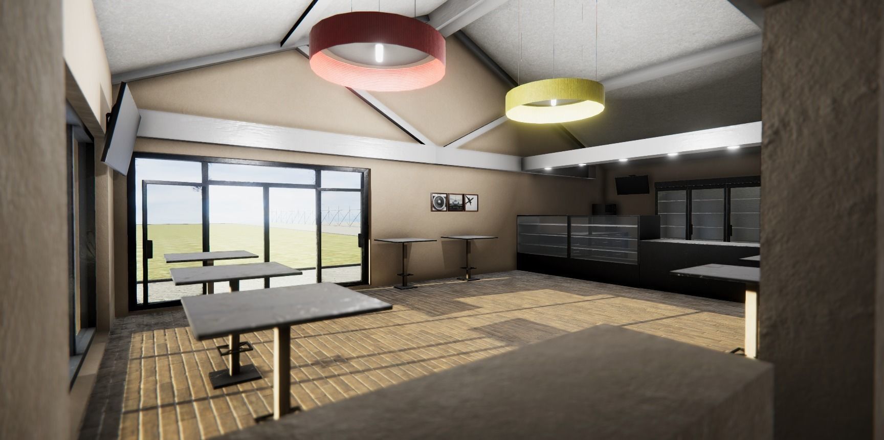  Airport Terminal Low-poly 3D model_4