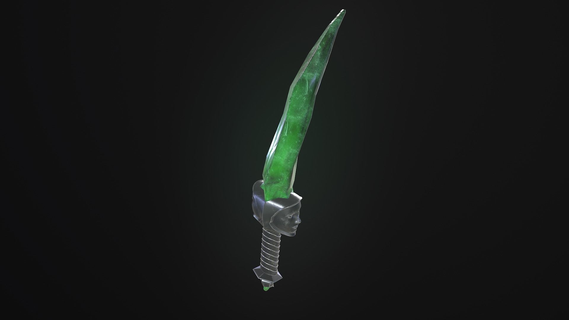 stylized fantasy dagger pack Low-poly 3D model_18