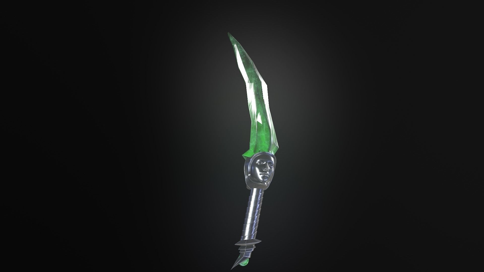 stylized fantasy dagger pack Low-poly 3D model_16