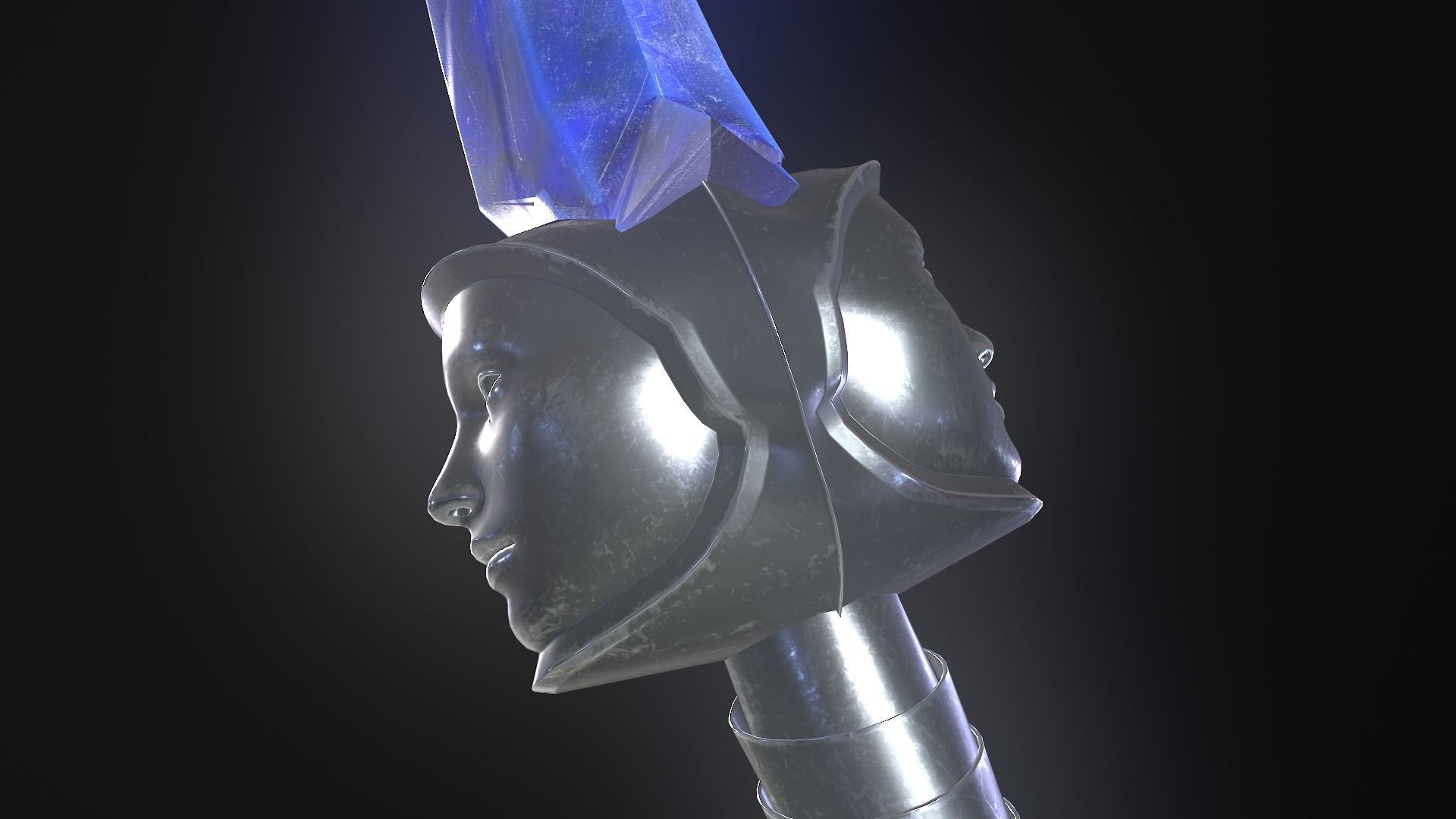 stylized fantasy dagger pack Low-poly 3D model_13