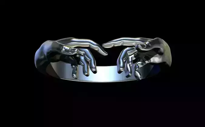 Hand Of God Ring Giving Life To Adam