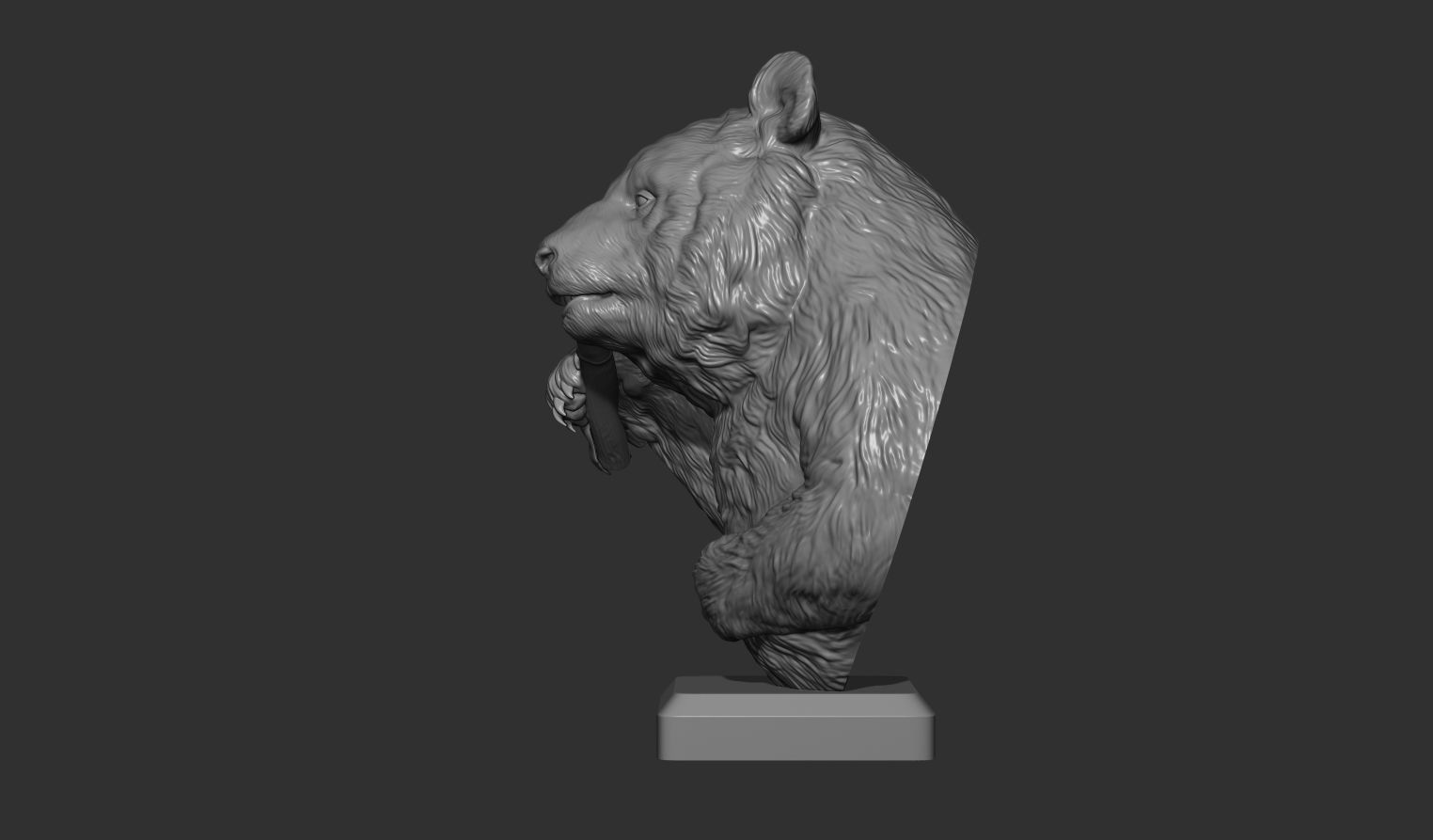 Panda eats bamboo 3D print model_8