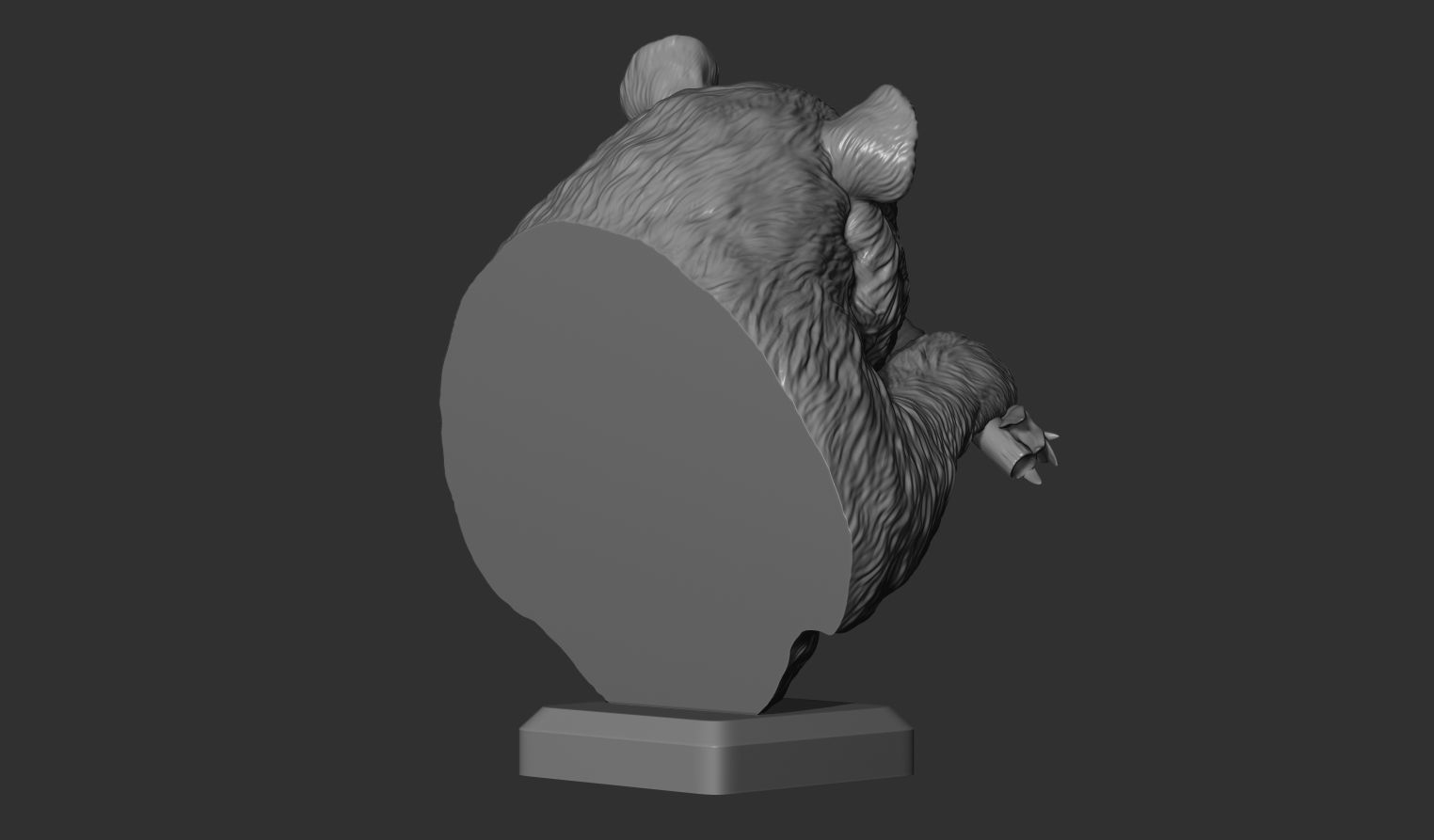 Panda eats bamboo 3D print model_13