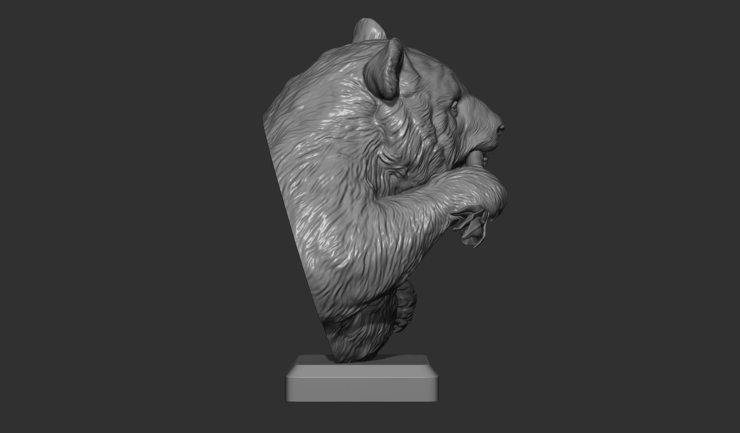 Panda eats bamboo 3D print model_11