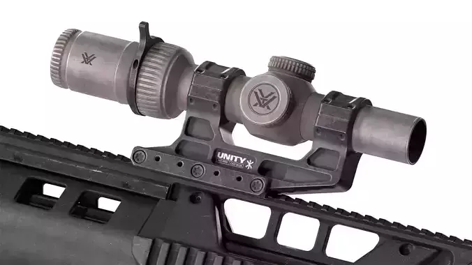MILITARY VORTEX 1X8 LPVO RIFLE SCOPE Low-poly 3D model