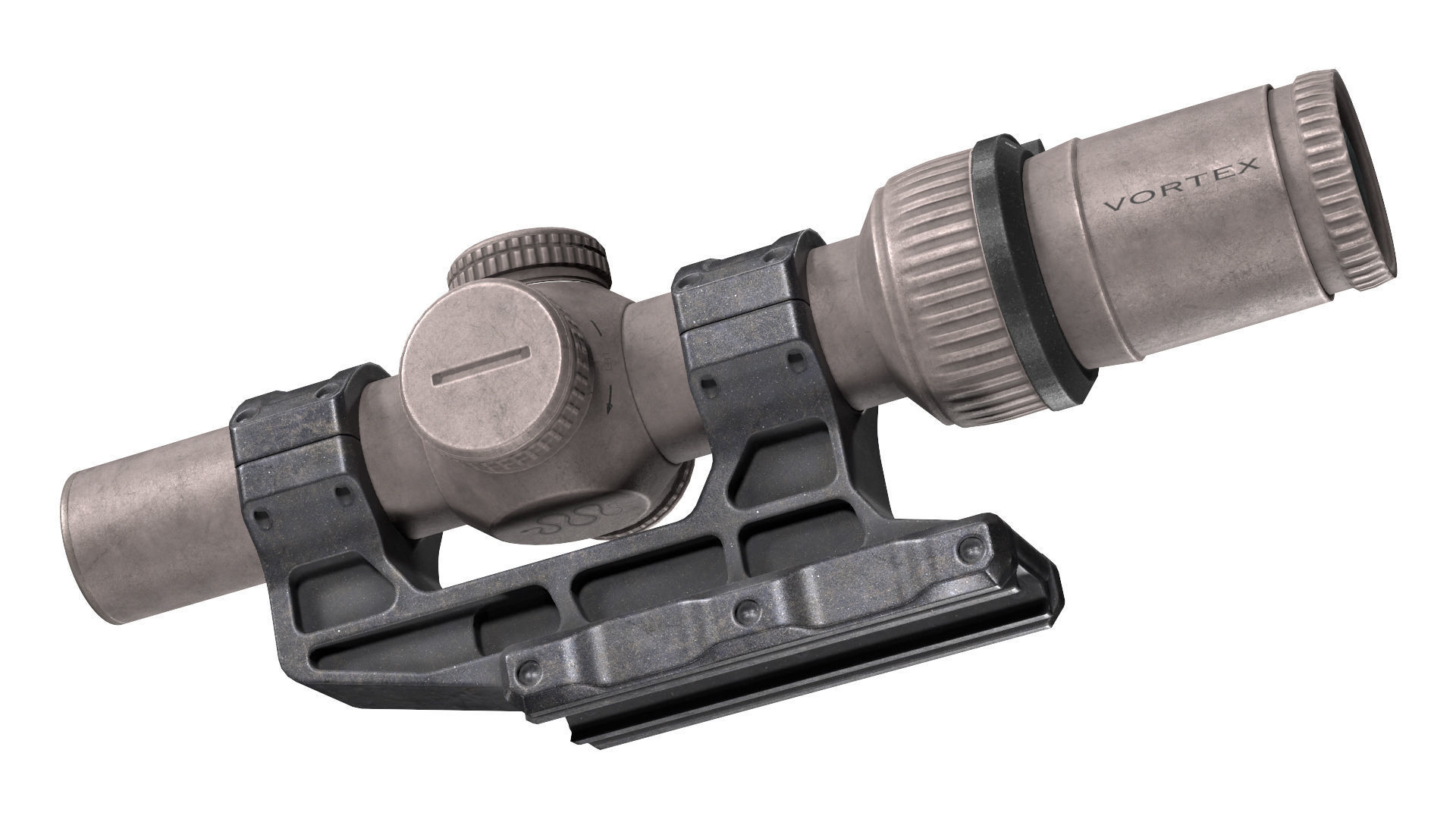 3D model MILITARY VORTEX 1X8 LPVO RIFLE SCOPE VR / AR / low-poly | CGTrader