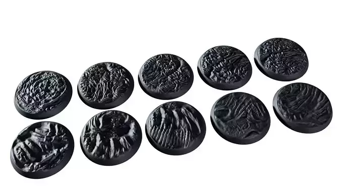 x10 Alien World 25 and 32 MM wargaming bases STL files
