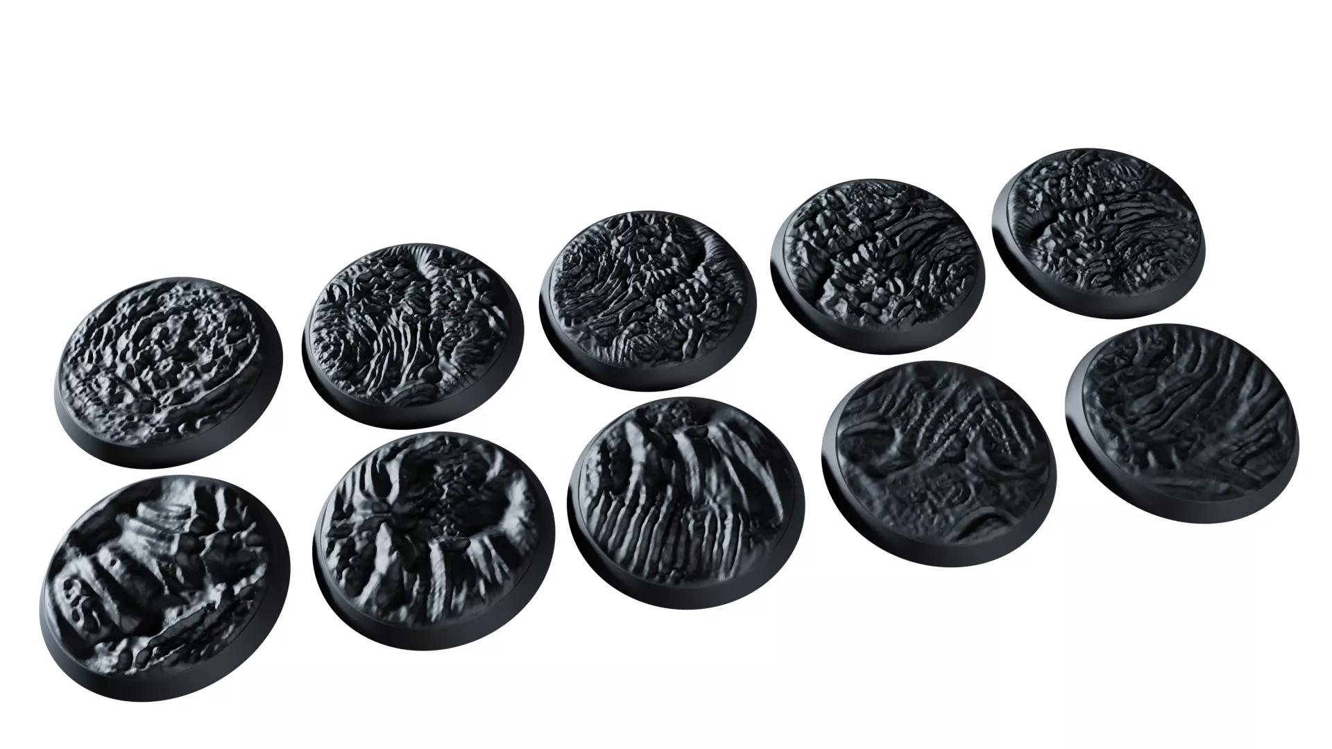 x10 Alien World 25 and 32 MM wargaming bases STL files 3D print model