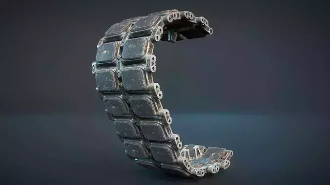 T158 Track for M1 Abrams Tank Low-poly 3D model