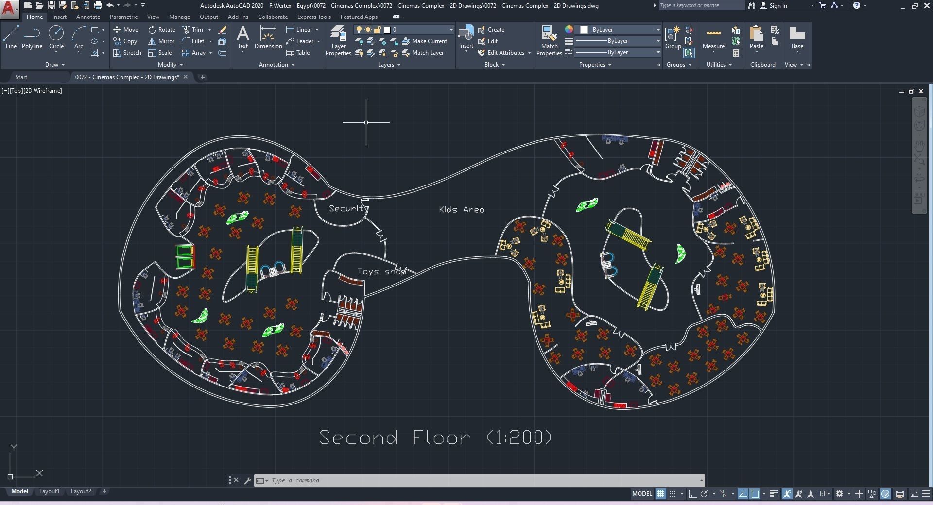 0072 - Cinemas Complex - 2Ds Plans - 3Ds Files 3D model_29