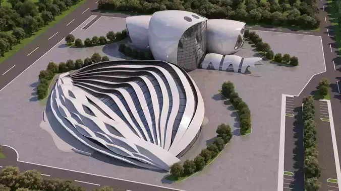 0072 - Cinemas Complex - 2Ds Plans - 3Ds Files 3D model