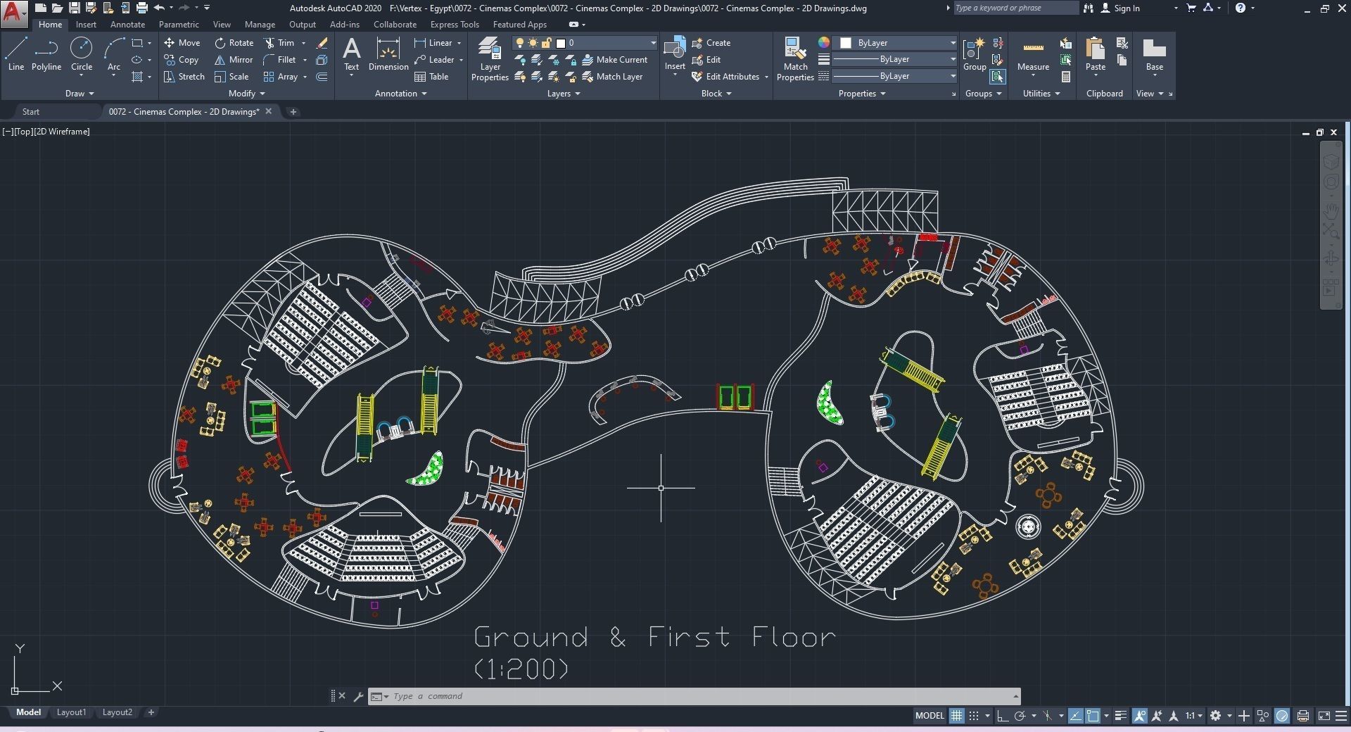 0072 - Cinemas Complex - 2Ds Plans - 3Ds Files 3D model_30