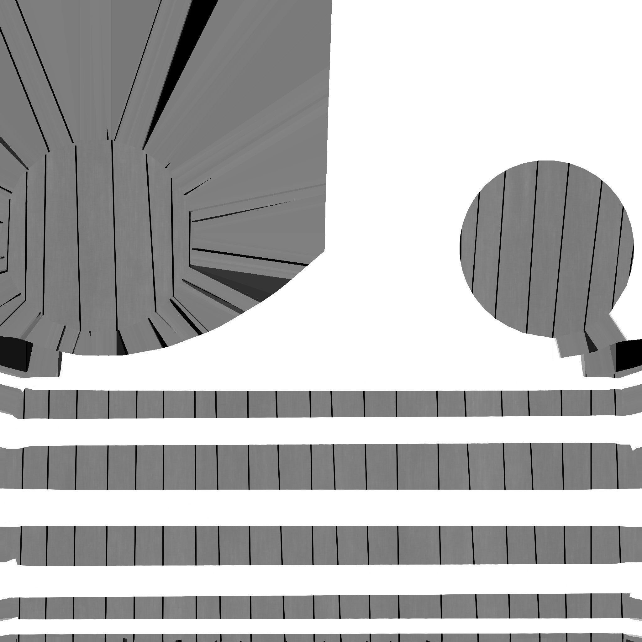 Barrel two vases Free low-poly 3D model_6