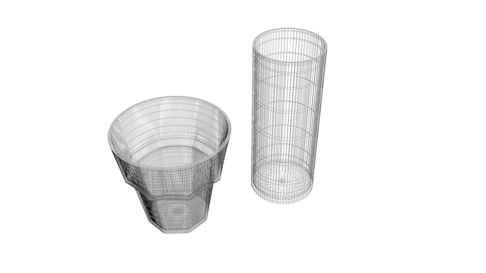 2 Glass Cups 3D model_11