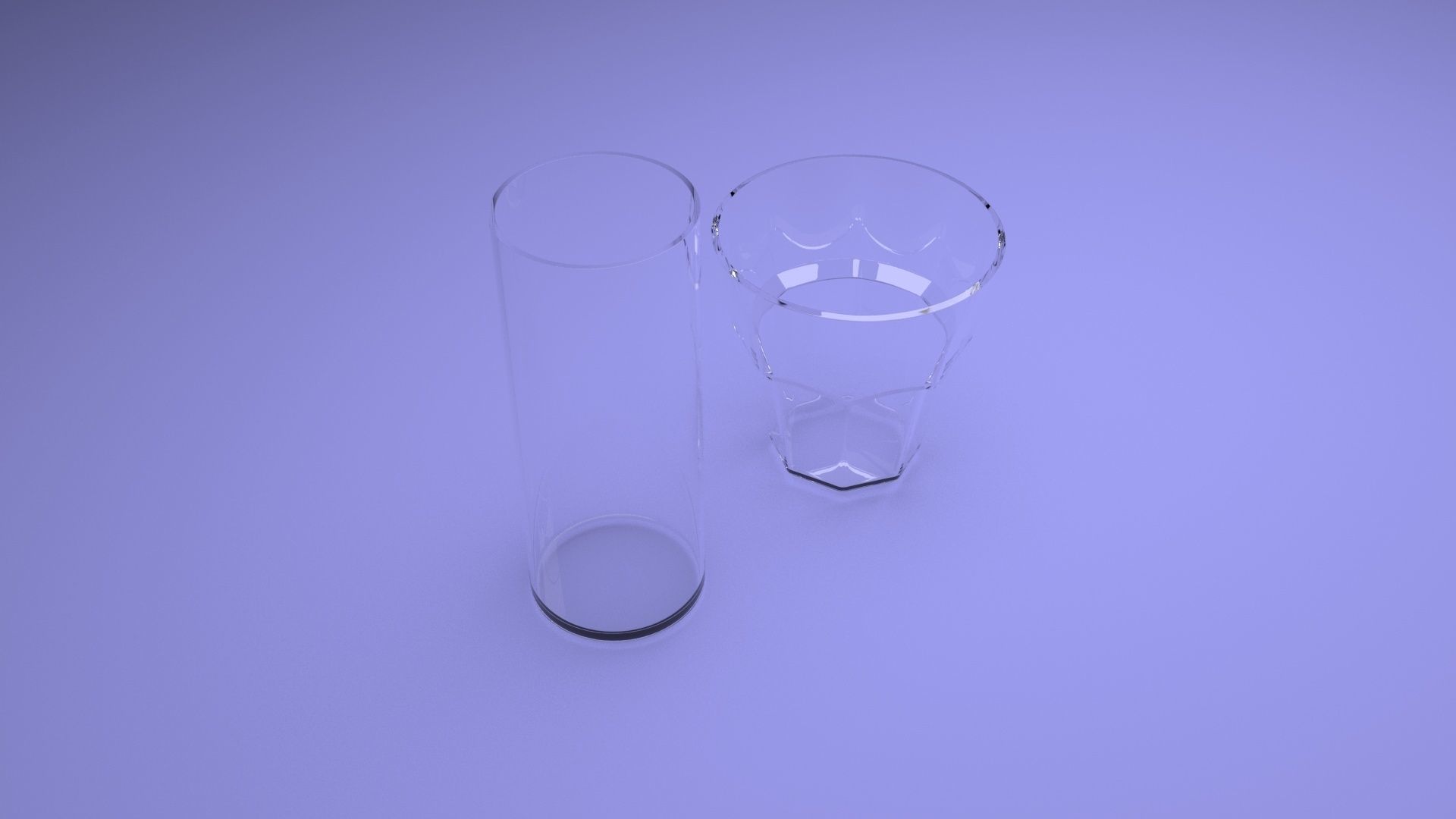 2 Glass Cups 3D model_7