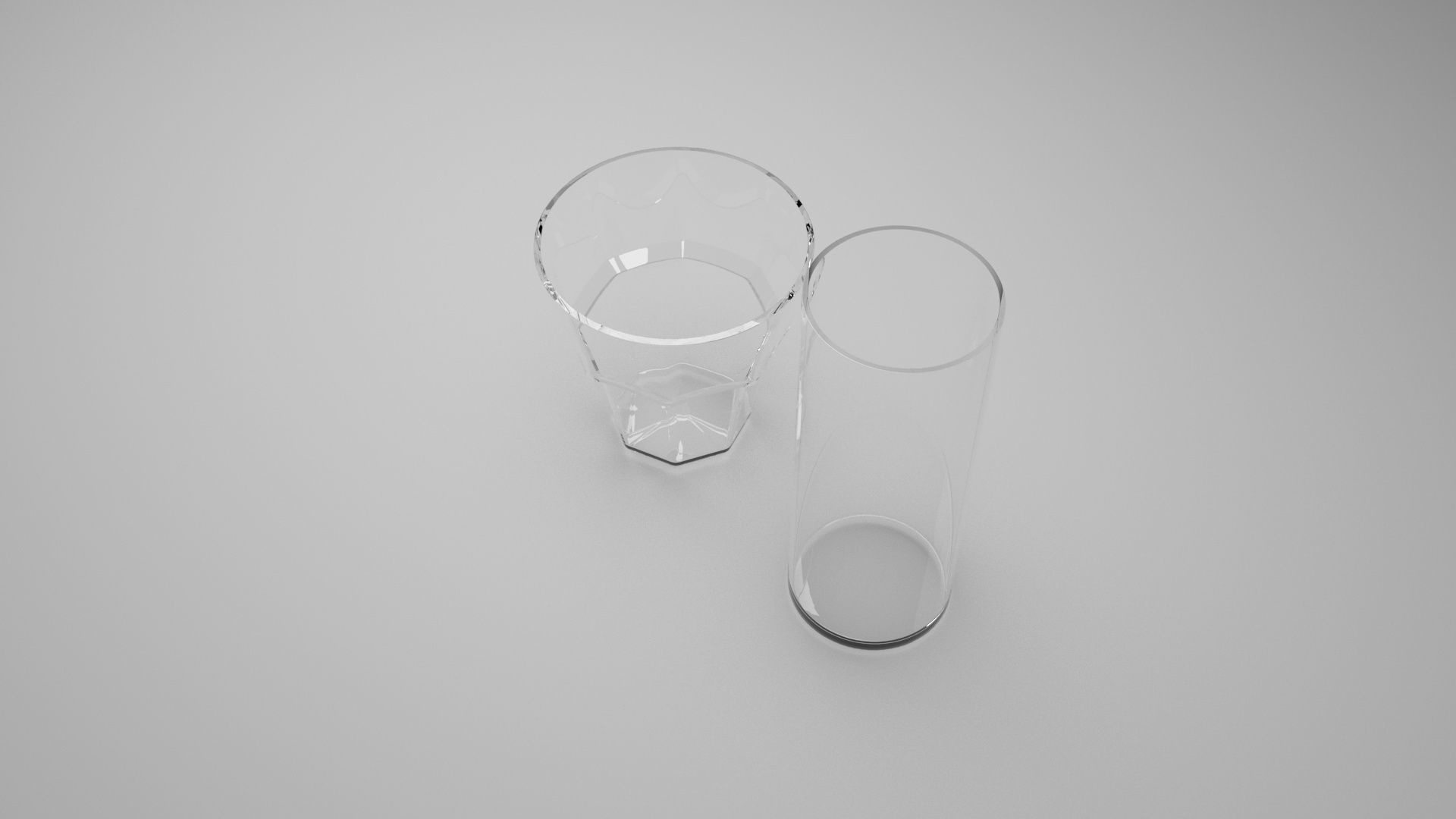 2 Glass Cups 3D model_4