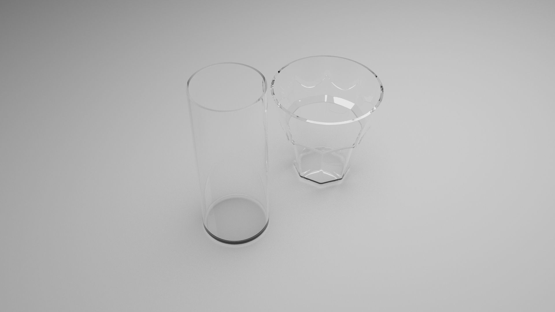 2 Glass Cups 3D model_5